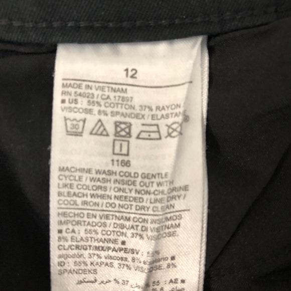 Old Navy Pants Women's 12 Black Jack Straight High Rise Pixie Secret Pockets - Picture 6 of 13